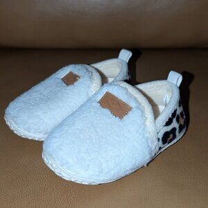 🐲3 FOR $9🦄 Barerun Sherpa Fleece Hard Sole Indoor Outdoor Slip On Leopard Shoe